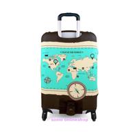 Gambar passport 26-30 inc sarung koper_luggage cover map of the world size L dari azme onlineshop undefined 3 Tokopedia
