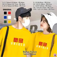 Gambar KD159 Kaos Wanita Lengan Pendek Katun Kaos Unisex Oversize Uniqlo - Putih, S dari DDS KAOS ID Supplier Firsthand undefined 5 Tokopedia