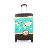 Gambar passport 26-30 inc sarung koper_luggage cover map of the world size L dari azme onlineshop undefined 2 Tokopedia