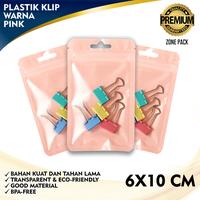 Gambar Plastik Ziplock  Pink 6X10 | Kantong Perhiasan Kosmetik |Ziplock Warna dari zone pack undefined 1 Tokopedia