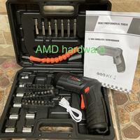 Gambar Mesin Bor Obeng Cordless Screwdriver Baterai 4.2V JLD Full Set Toolkit - DEKWE MERAH dari AMD hardware undefined 1 Tokopedia
