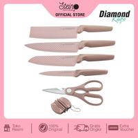 Gambar Steincookware Stein Diamond Knives Knife Pisau Set 6in1 Anti Lengket - Violet Twist dari Trinity Kitchen undefined 3 Tokopedia