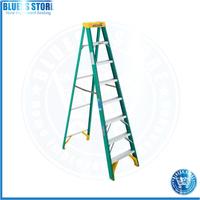 Gambar Werner Tangga Lipat Fiber Glass 8 Step 2.4 Mtr Hijau Ladder Step 8 FT dari Bluesss store undefined 1 Tokopedia