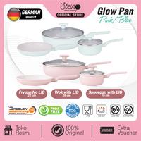 Gambar New Product by Steincookware - Glow Pan Series (Pink Ivory) / Pan Set - Wokpan Blue dari Trinity Kitchen undefined 1 Tokopedia