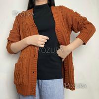 Gambar Hozura - Cardigan Sweater Rajut Wanita Lanna (Batta) - Cardigan Rajut - Pink Dusty dari DSHcorp9 undefined 5 Tokopedia