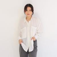 Gambar MSMO Haeri Pocket Shirt / Atasan Wanita Lengan Panjang - teal dari MSMO.ID undefined 3 Tokopedia