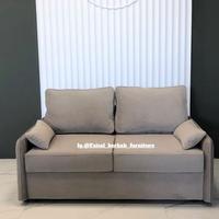 Gambar Scandinavian sofa 2 seater minimalis kayu jati, sofa ruang tamu new dari FAISAL BERKAH FURNITURE undefined 2 Tokopedia