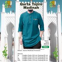 Gambar Baju Koko Pria QURTA TOJIRO MADINAH M L XL XXL TERBARU Lebaran - Putih, M dari TOKO ANDESLA undefined 2 Tokopedia