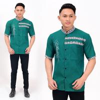 Gambar Kemeja Koko kombinasi Batik Kemeja batik pria - Biru, M dari Gallery AFIZA GHANIA 88 undefined 3 Tokopedia