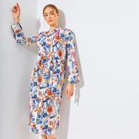 Gambar LAVALUC - COTTON FLOWER WITH WAIST STRAP DRESS - Red, XS dari Lavaluc undefined 1 Tokopedia