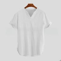 Gambar Baju Muslim Kemeja Koko Qurta Gamis Pria Laki Al Fill V Neck Cotton - Putih, S dari Fashion &amp; Healty Store undefined 4 Tokopedia