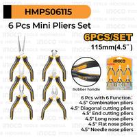 Gambar 6-Pcs Mini Pliers Set (4,5") INGCO HMPS06115 - Tang Mini Hack untuk Perhiasan Elektronik & Kerajinan Tangan dari INGCO Tools by GUNKA undefined 2 Tokopedia