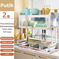 Gambar 85cm Rak Piring Wastafel 2 Susun Anti Karat Rak Dapur Wastafel - 1 Susun, 65 cm fullset dari Mayaza Shop88 undefined 5 Tokopedia