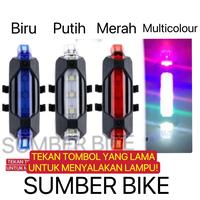 Gambar Lampu sepeda USB rechargeable - Merah dari sumberbike undefined 5 Tokopedia