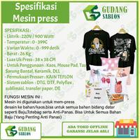 Gambar MESIN PRESS KAOS CLAMSHELL YELLOW - sliding 38x38 dari GUDANG SABLON DIGITAL undefined 2 Tokopedia