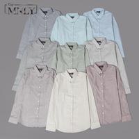 Gambar Kemeja Salur Lengan Panjang Cotton Premium Warna Navy - Ice Mint, M dari the MNLY undefined 5 Tokopedia