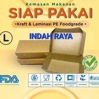 Gambar Paper Lunch Box Size L/Kemasan Makanan isi 50pcs warna coklat dari SINAR INDAH RAYA undefined 1 Tokopedia