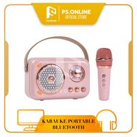 Gambar Portable Bluetooth Speaker with Microphone Set,Retro Bluetooth Speaker - Biru Muda dari PS.ONLINE STORE undefined 1 Tokopedia
