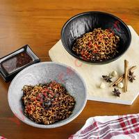 Gambar Ramen Noodle Bowl 6.8" Stone Grey / Mangkok Mie Melamine 18x7cm W6907A dari Webhorecastore undefined 2 Tokopedia
