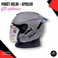 Gambar HELM HALF FACE G2 OPTIMAX SOLID SPOILER | MODEL INK DYNAMIC - nmxglos+spoiler, M dari Galleryhelm undefined 4 Tokopedia