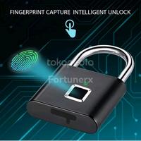 Gambar Smart Fingerprint Padlock / Gembok Sidik Jari Padlock Hitam - App Tuya - Padlock dari Fortunerx undefined 1 Tokopedia