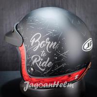 Gambar JPX HELM JP RETRO NEW BIGIE BORN TO RIDE | BLACK DOFF | JPRETRO - STANDAR, XL dari JAGOAN HELM undefined 2 Tokopedia