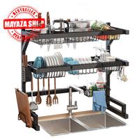 Gambar 65CM Rak Piring Wastafel 2 Susun Anti Karat Rak Dapur Serbaguna - 1 Susun, 85cm fullset dari Mayaza Shop88 undefined 1 Tokopedia