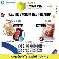 Gambar Vacuum Bag Makanan Plastik Vacuum Bag PREMIUM TERMURAH - EMBOSS HITAM, 12x17cm dari dkm packing undefined 1 Tokopedia