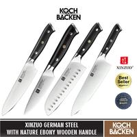 Gambar XINZUO B13S German 1.4116 Steel Nature Ebony Wood Handle - Pisau Dapur - Chef Knife dari Koch&Backen undefined 3 Tokopedia