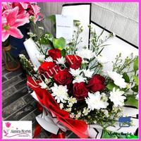 Gambar hand bouquet | buket 6 mawar edisi valentine - 2 dari Almira florist id undefined 2 Tokopedia