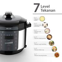 Gambar FLIFE Elektronik Pressure Cooker - Panci Presto 5 L - Super Low Watt dari ARHA ELECTRONIC undefined 4 Tokopedia