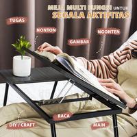 Gambar Meja Laptop Lipat Foldable Desk Zoomer Belajar Serbaguna HUGO - Maple dari Hugo Houseware Indonesia undefined 4 Tokopedia