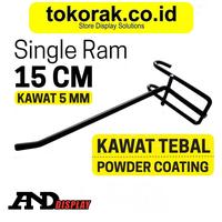 Gambar SINGLE RAM 15CM HITAM TEBAL GANTUNGAN CANTOLAN AKSESORIS DISPLAY dari SINAR KARYA RAKINDO MART undefined 1 Tokopedia