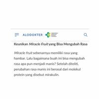 Gambar BUAH MIRACLE / MIRACLE FRUIT / MIRACLE BERRY dari EVERYTHINGSTUFF undefined 3 Tokopedia