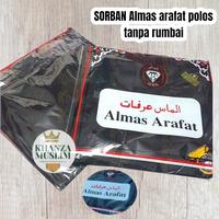 Gambar SORBAN ARAFAT PUTIH POLOS Hitam Syal Souvenir dari khanza muslim undefined 1 Tokopedia