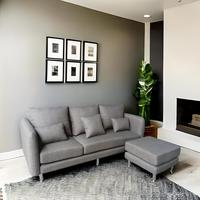 Gambar Sofa L Minimalis 3 Seater Bahan Kanvas RIO/KIMMY Kursi Tamu Cantik dari Rumah Divan undefined 1 Tokopedia