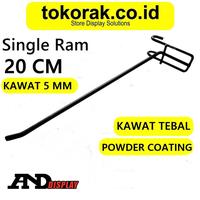 Gambar SINGLE RAM 20CM HITAM TEBAL GANTUNGAN CANTOLAN AKSESORIS DISPLAY dari SINAR KARYA RAKINDO MART undefined 1 Tokopedia