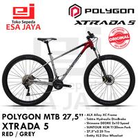 Gambar Polygon Xtrada 5 MTB 27.5 Sepeda Gunung 2 x 10 Speed Shimano Deore - M, Red Grey dari Esa Jaya Official undefined 3 Tokopedia