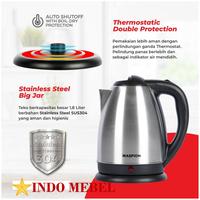 Gambar Maspion MEK 1802 KS Electric Kettle Teko Listrik Stainless Steel 1.8L dari INDO MEBEL MAKASSAR undefined 2 Tokopedia