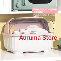 Gambar Tempat Taruh Piring Rak Plastik Penutup Buka  Wadah Peniris Dapur dari Auruma Store undefined 1 Tokopedia