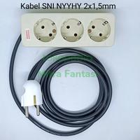 Gambar Kabel Extension Stop Kontak UTICON Stopkontak Steker Terminal Kuningan - 2 Lubang, 5 Meter dari Mitra Fantasi undefined 2 Tokopedia