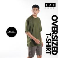 Gambar Kaos Polos Oversize Pria Kain Cotton Combed 24s Lembut Premium Tshirt Baju Distro Hijau Army LAF Project - S dari LAF Project undefined 1 Tokopedia