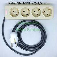 Gambar Kabel Extension Stop Kontak UTICON Stopkontak Steker Terminal Kuningan - 2 Lubang, 5 Meter dari Mitra Fantasi undefined 3 Tokopedia