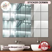 Gambar Sticker Cermin Tempel Dinding Stiker Kaca Anti Pecah Persegi Jernih dari HSW Market Online undefined 2 Tokopedia