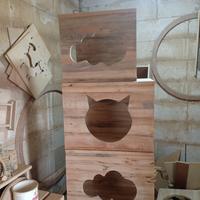 Gambar Cat Playground , Rumah Kucing dinding Set - Kayu Jumbo Wrna dari Obarera undefined 5 Tokopedia