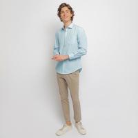 Gambar Kemeja Formal Pria Lengan Panjang Aqua Blue - Biru Muda, M dari kumma basic undefined 3 Tokopedia