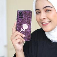 Gambar Crystal Glass Case Xiaomi Redmi Note 5A & Pop Socket dari silver phone undefined 3 Tokopedia