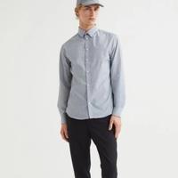 Gambar Kemeja H&M slim fit easy iron original full label - dark grey, XL dari alibranded undefined 4 Tokopedia