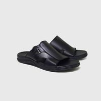 Gambar Sandal Pria model Bata Selop Kulit Coklat Sendal empuk casual gaya - Hitam A-04, 39 dari Zagib Store undefined 3 Tokopedia
