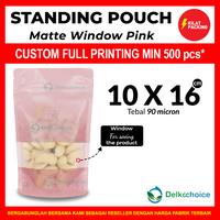 Gambar STANDING POUCH MATTE WINDOW PINK / PLASTIK KEMASAN SNACK MURAH SATUAN - 16CM X 24CM dari kilat packing undefined 4 Tokopedia